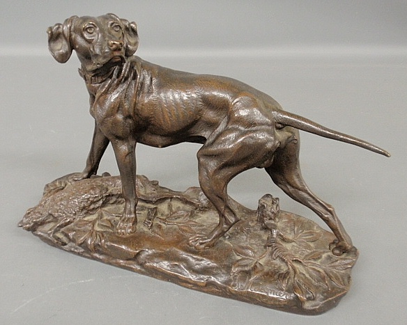 Appraisal: - Moigniez Jules French - fine bronze of a hunting