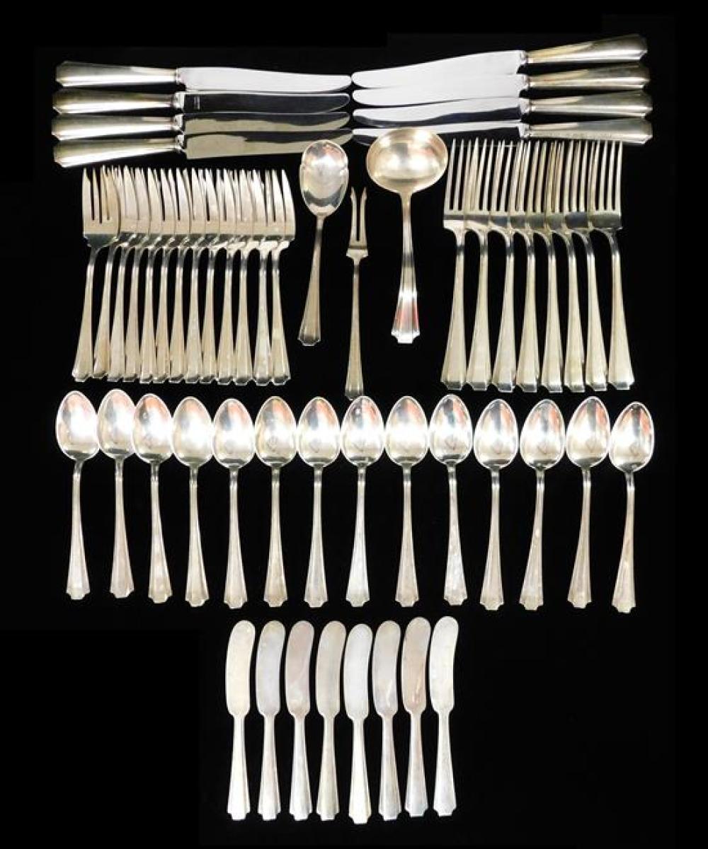 Appraisal: STERLING Concord America pattern flatware fifty-four pieces including eight dinner