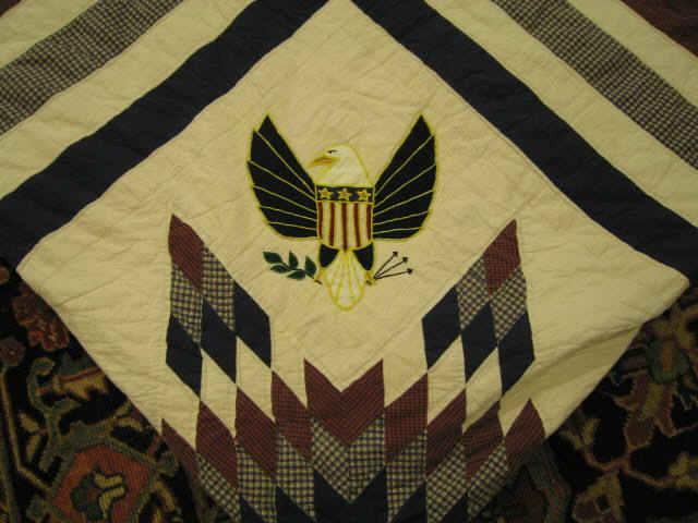 Appraisal: Handmade Quilt eagle decor square