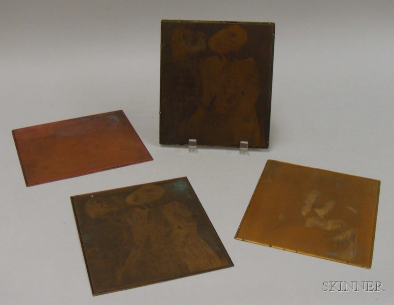 Appraisal: Four Edgar Degas Photomechanical Copper Plates