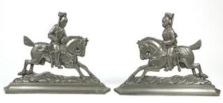 Appraisal: Pair of cast metal figural door stops each depicting a