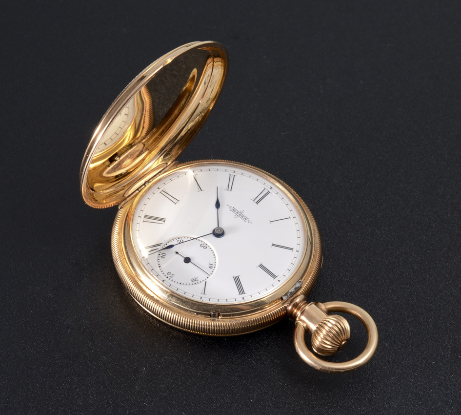 Appraisal: K YELLOW GOLD ELGIN HUNTER CASE POCKET WATCH Circa size