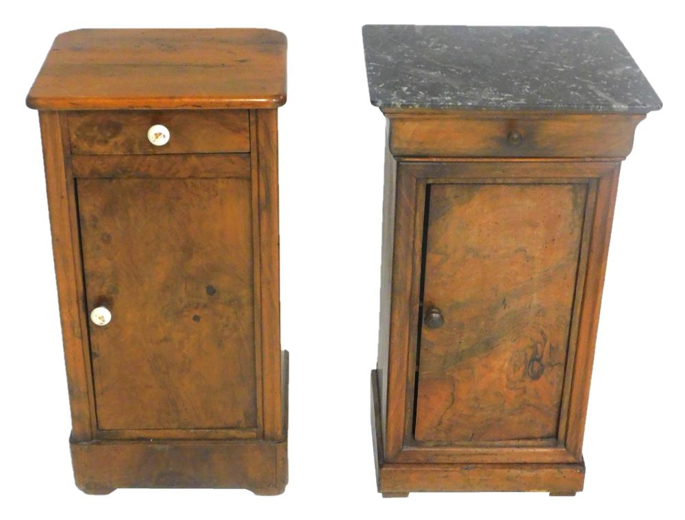 Appraisal: Two French style stands one with marble top both with