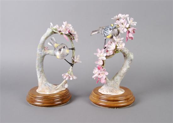 Appraisal: A Pair of Royal Worcester Dorothy Doughty Birds Myrtle Warblers