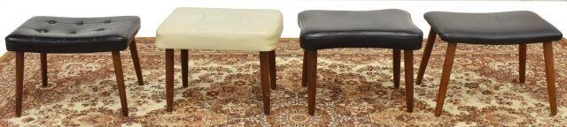 Appraisal: lot of Danish mid-century modern teak footstools c s- s