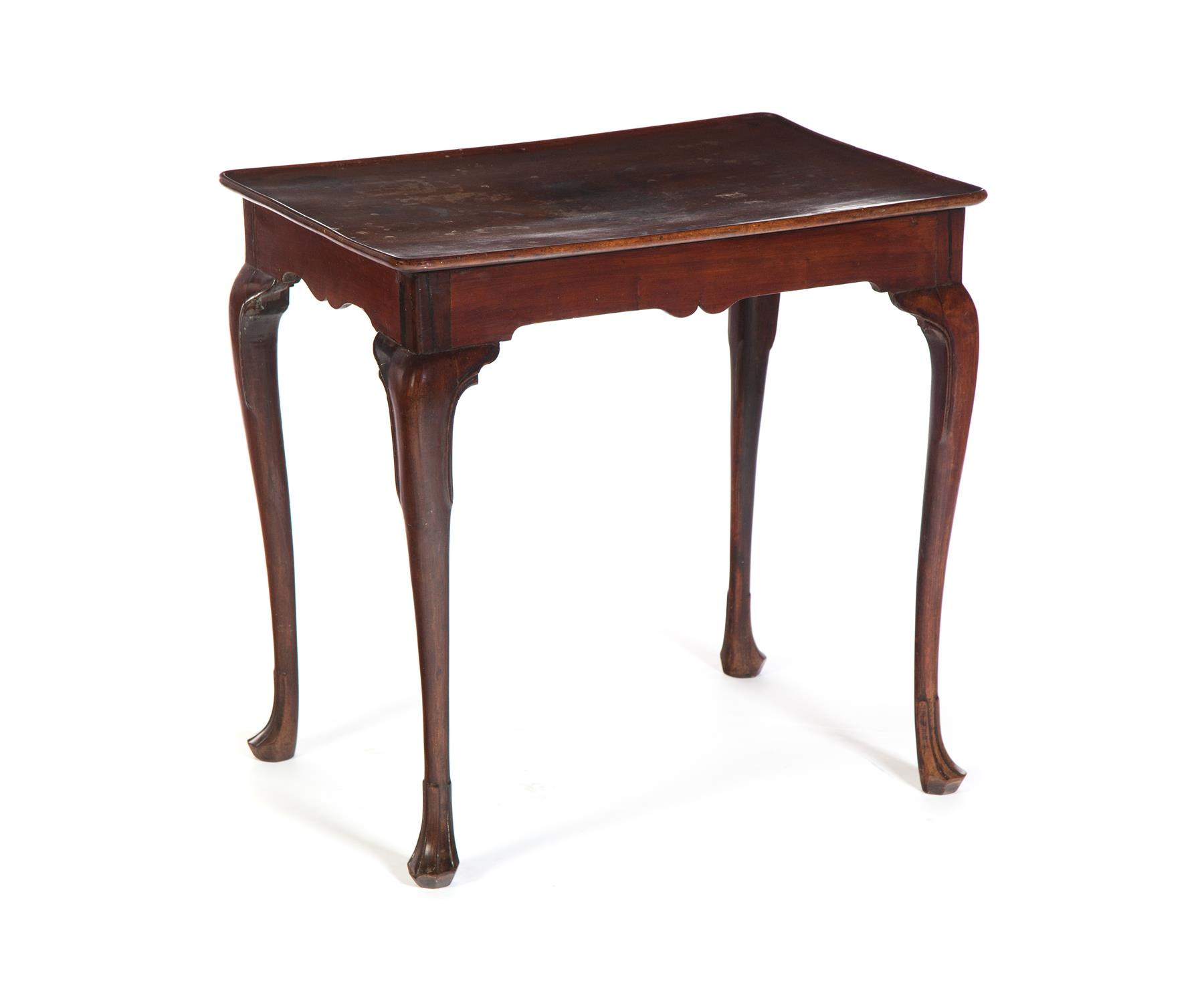 Appraisal: TRAY TOP TEA TABLE England or Ireland ca mahogany One-board