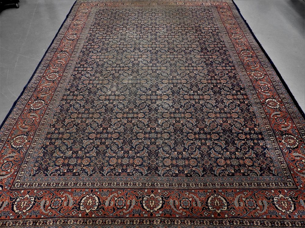 Appraisal: Persian Oriental Room Size Floral Carpet Rug Persia Circa Large