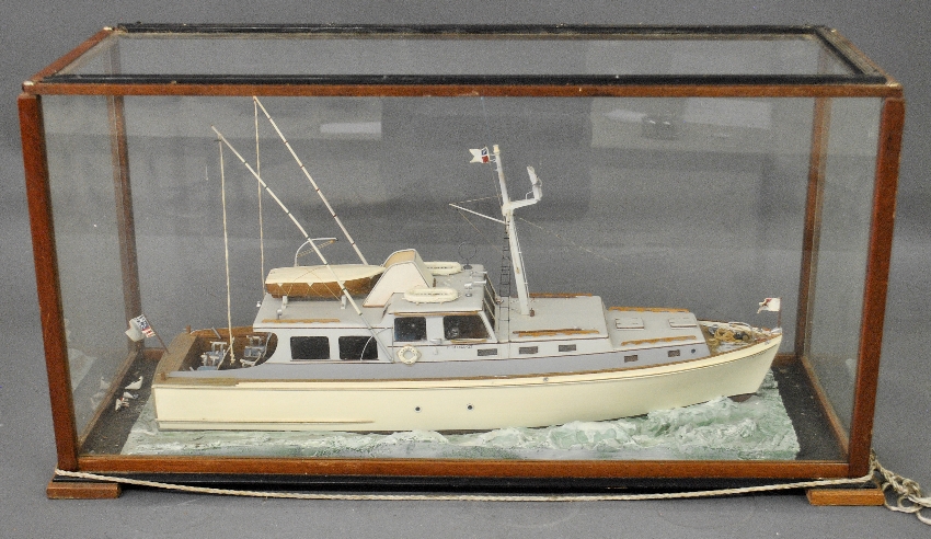 Appraisal: - Waterline wood boat model of the Yacht Florence VI