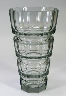 Appraisal: LARGE Josef Hoffman Moser Art Deco Crystal Vase CZECHOSLOVAKIA CIRCA