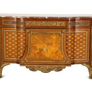 Appraisal: A Louis XVI Style Gilt Bronze Mounted Kingwood and Marquetry