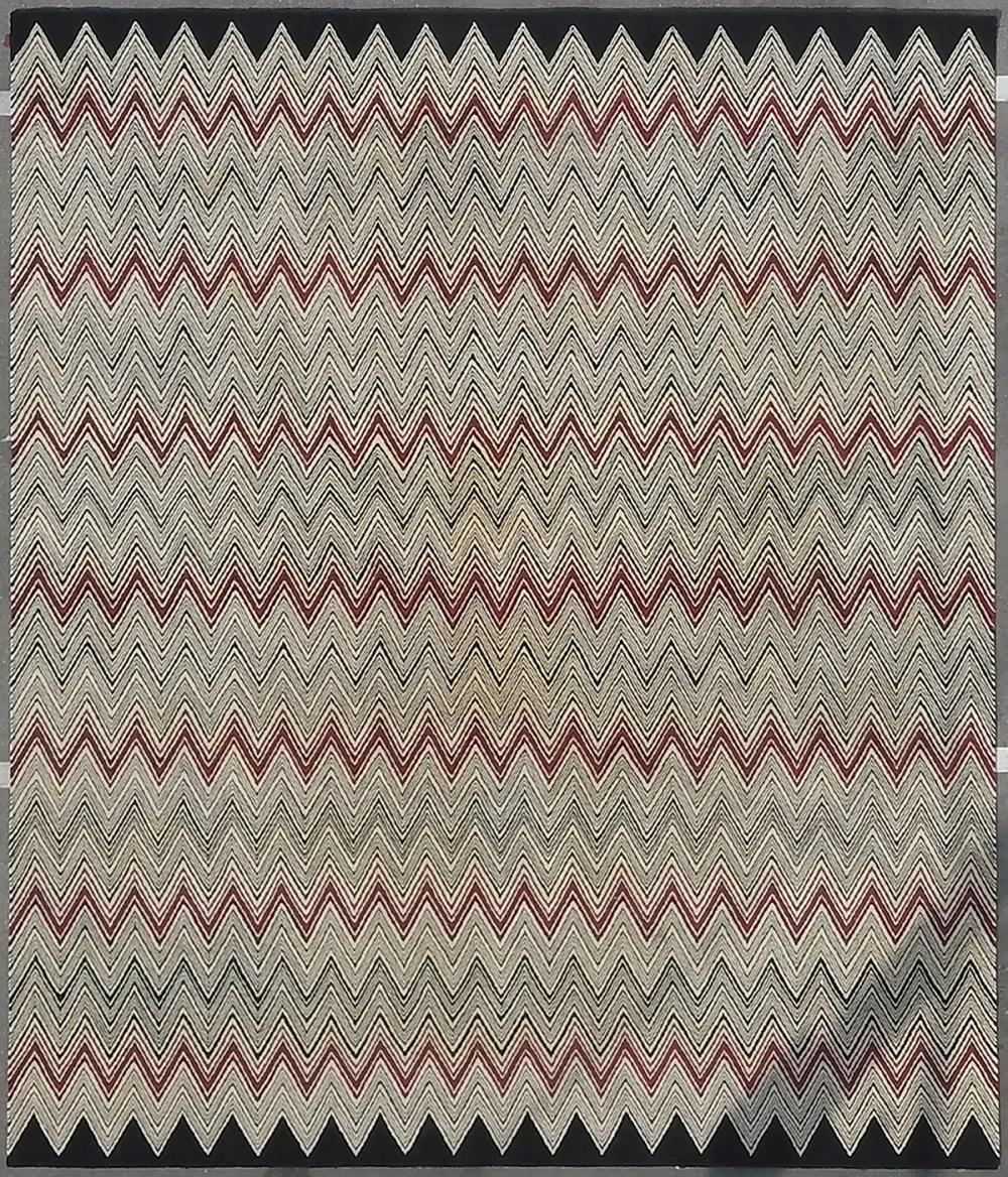 Appraisal: LARGE MISSONI WOOL 'ZIGZAG' CARPETLarge Missoni carpet in wool featuring