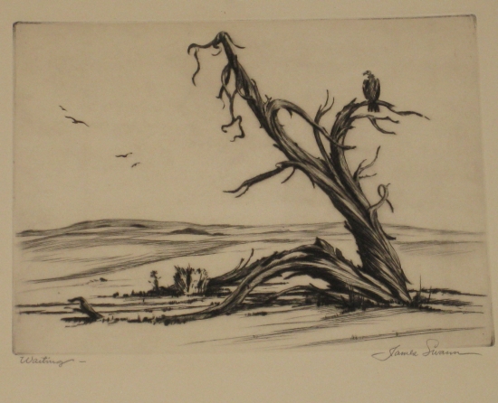 Appraisal: JAMES SWANN Collection of approximately etchings Circa s- s Each