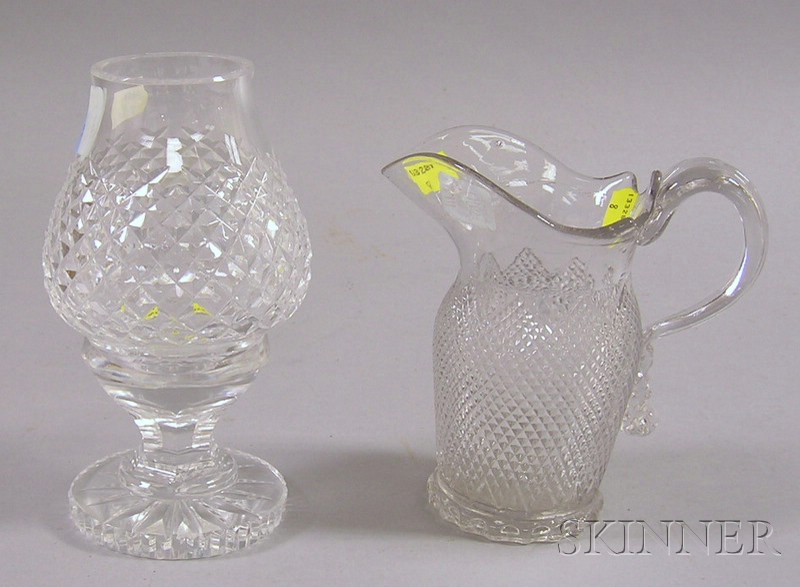 Appraisal: Waterford Colorless Glass Candle Lamp and Shade and a Colorless