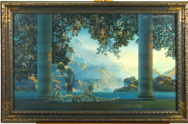 Appraisal: Vintage Maxfield Parrish x 'Daybreak' in original presentation