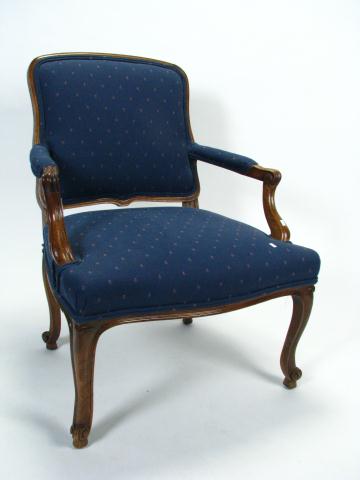 Appraisal: French Style Upholstered Bergere Chair '' tall '' wide ''