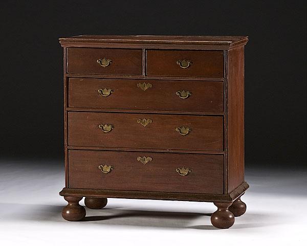 Appraisal: WILLIAM MARY CHEST OF DRAWERS probably Connecticut ca - in