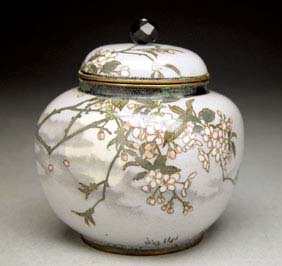 Appraisal: ANTIQUE JAPANESE CLOISONN JAR Very attractive and finely detailed antique