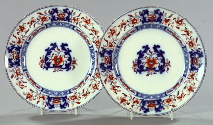 Appraisal: Pair of Minton Transfer-Printed and Overglaze-Decorated Best Body Ironstone Dinner