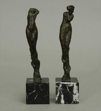 Appraisal: Two Bronze Nude Female Figures