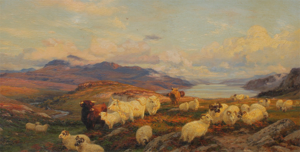 Appraisal: DAVIES William Henry Banks British - ''Loch Maree'' Highland Scene