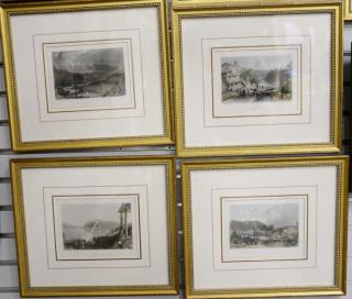 Appraisal: Set of ten William H Bartlett hand colored steel engravings