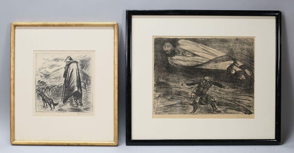 Appraisal: Ernst Barlach German - lithographs both pencil signed lower right