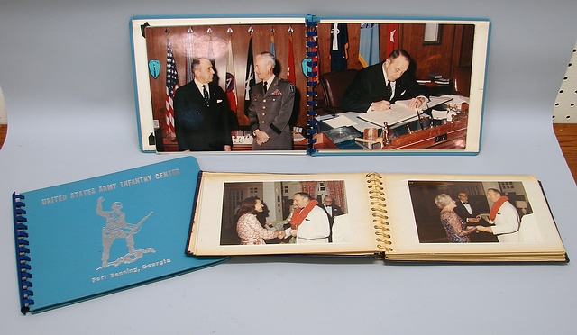 Appraisal: Grouping of presentation photo albums including detailing Lemnitzer's visit to