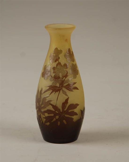 Appraisal: A Galle Cameo Glass Vase having a foliate and floral