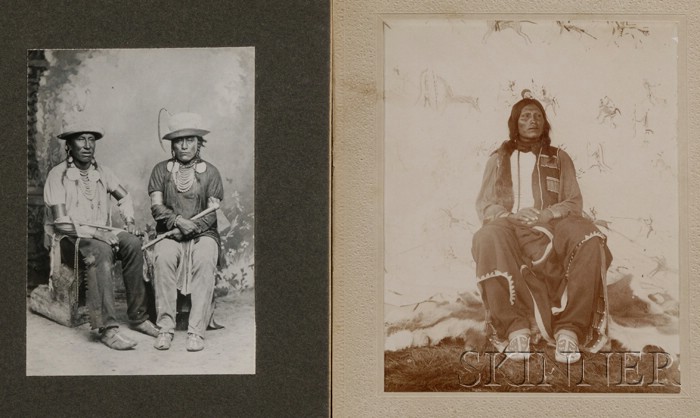 Appraisal: Two Photographs of Warriors the first by George Trager of