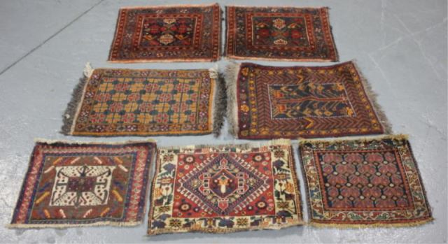 Appraisal: Oriental Mats and Fragment Lot Includes Afghan mats and assorted