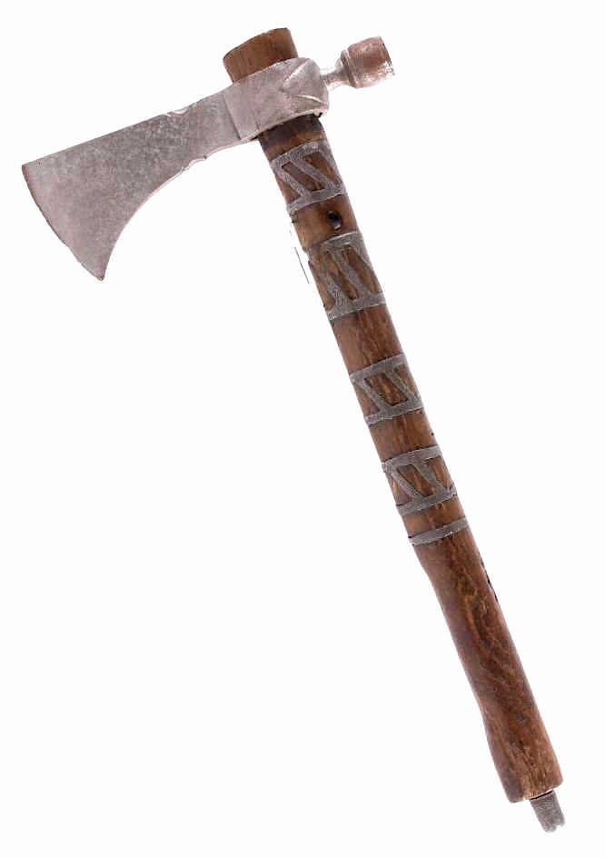 Appraisal: Great Lakes Presentation Pewter Pipe Tomahawk This is a fantastic