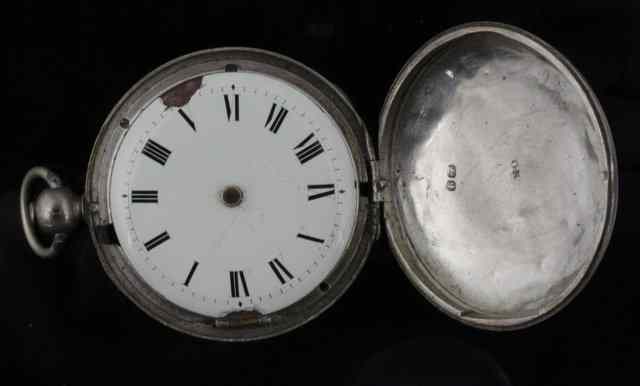 Appraisal: A silver cased hunter pocket watch the case GH London