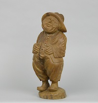 Appraisal: Wooden Sculpture of an Old Man Wooden sculpture of an