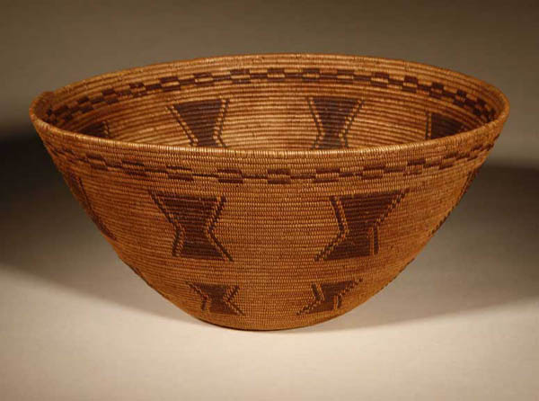 Appraisal: A Native American Kaweah basketry bowl A Native American Kaweah