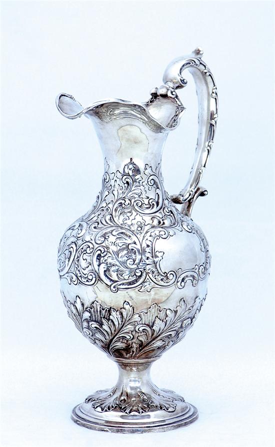 Appraisal: Fine Howard Co sterling pitcher ewer New York circa scalloped