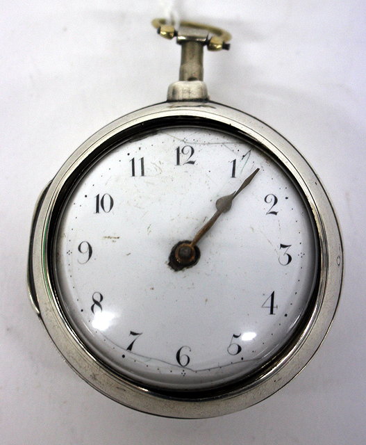 Appraisal: A GEORGE III PAIR CASED POCKET WATCH the movement with