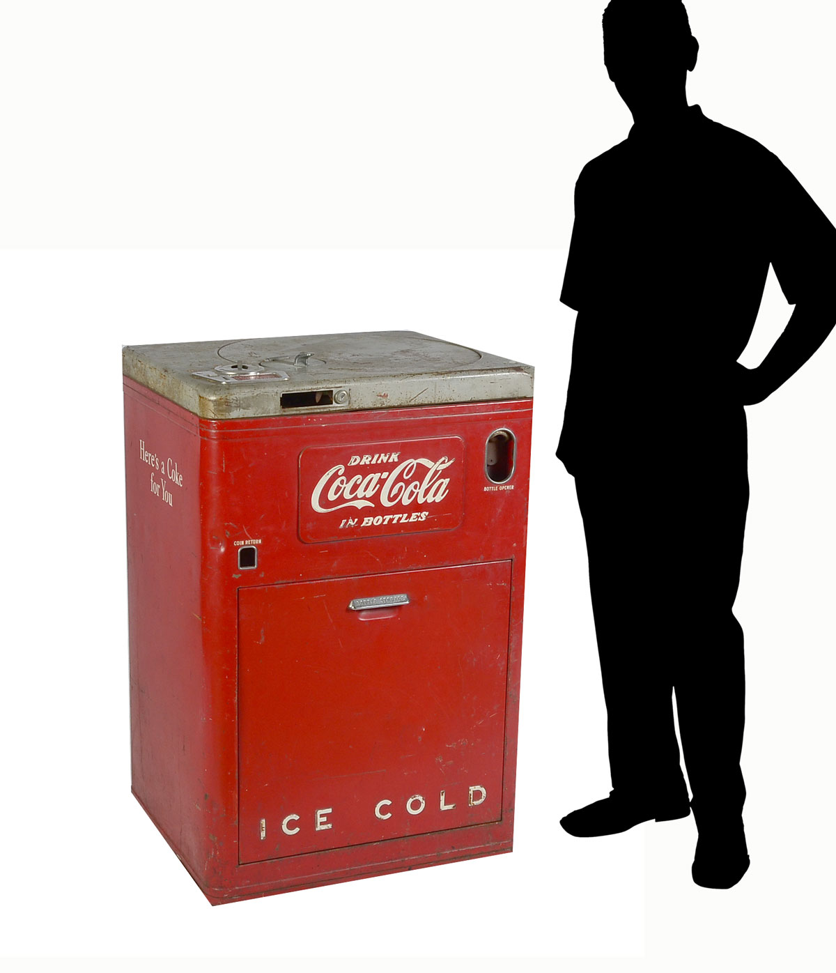 Appraisal: 'S COCA-COLA COIN-OP ORIGINAL PAINT Mid-century Coin-operated Coca-Cola vending machine