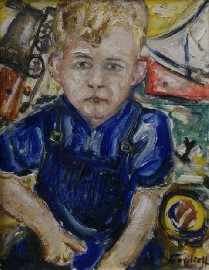 Appraisal: Danila Vassilieff - Boy with Toys oil on board signed