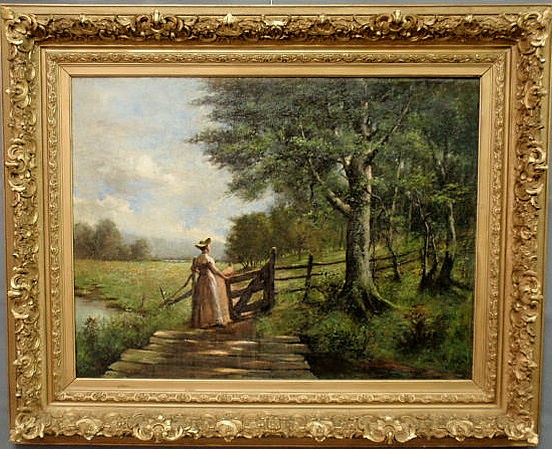 Appraisal: Meyer Emil H American - fine oil on canvas painting