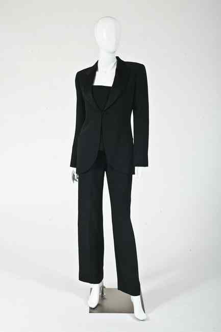 Appraisal: EMPORIO ARMANI BLACK CREPE PANTSUIT Contemporary size and Comprising pants