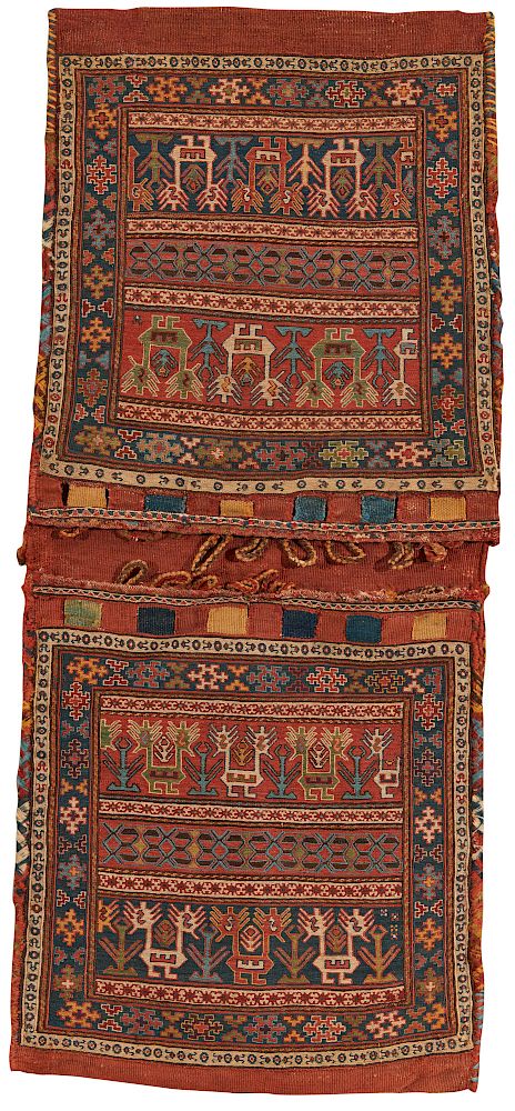 Appraisal: Pair of Soumac Bags Caucasus late th century ft in