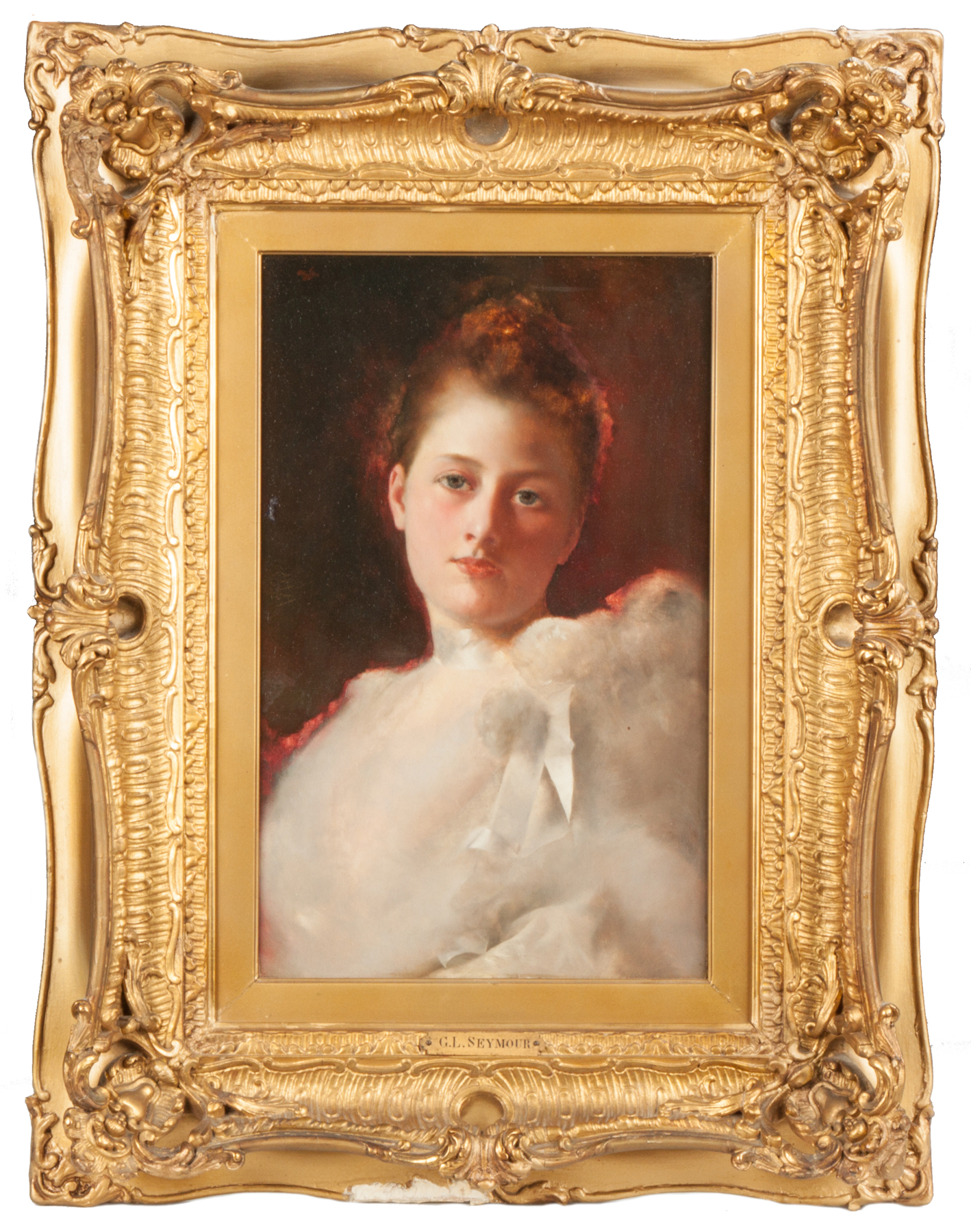 Appraisal: George L Seymour English - Portrait of a lady Initialed