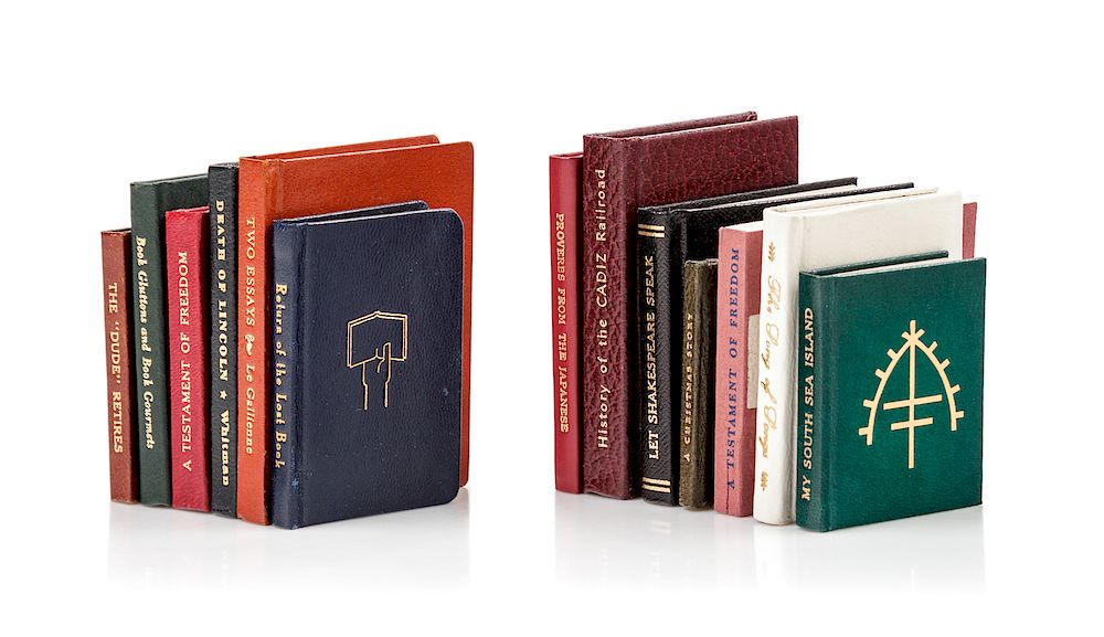 Appraisal: MINIATURE BOOKS A group of works published Chicago Illinois by