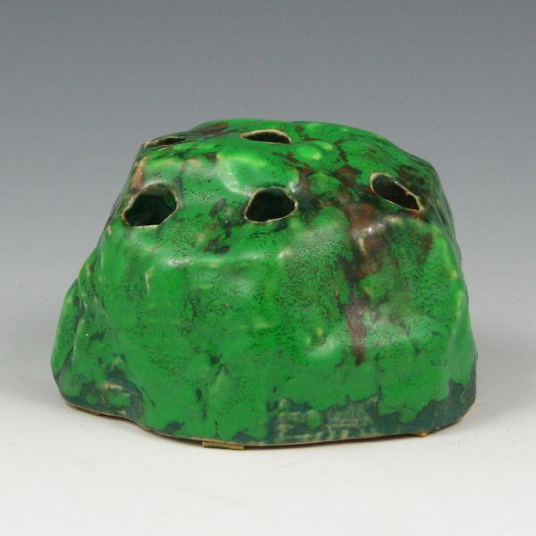 Appraisal: Large Weller Coppertone flower frog Marked with Weller Pottery kiln