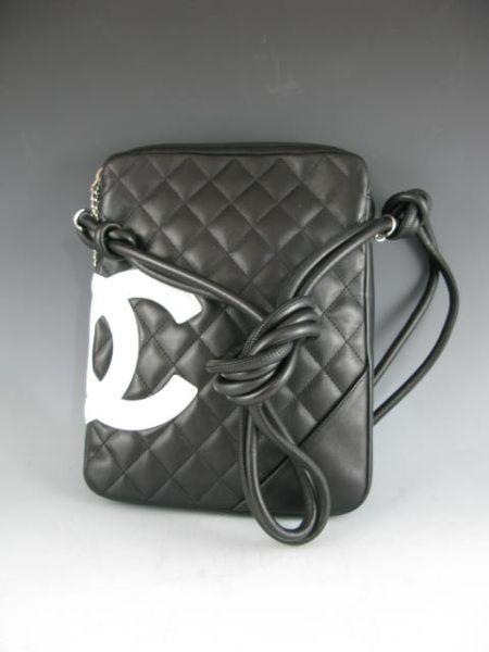 Appraisal: Chanel Black Cambon Messenger Bag with Wallet black quilted lambskin