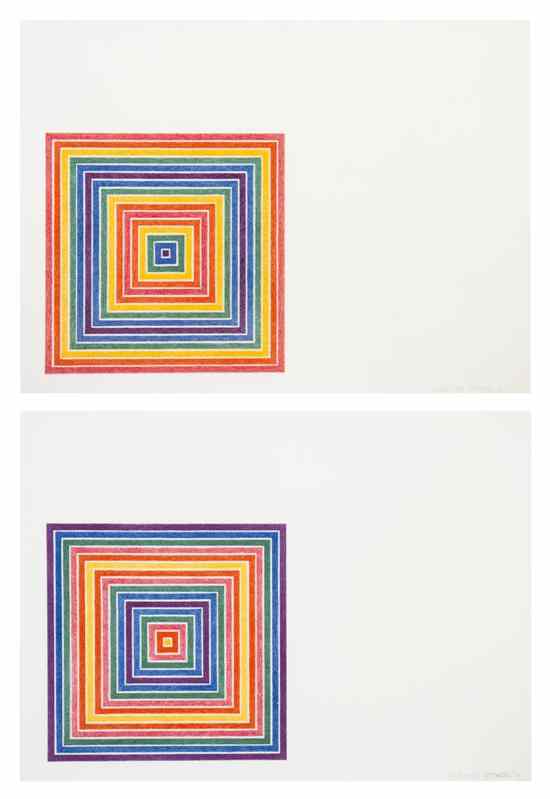 Appraisal: Frank Stella American b Louisiana Lottery Co from Multicolored Squares