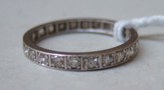 Appraisal: A diamond set full eternity ring mounted with circular cut