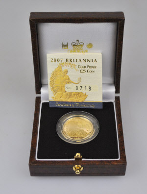 Appraisal: A boxed Royal Mint Britannia gold proof coin