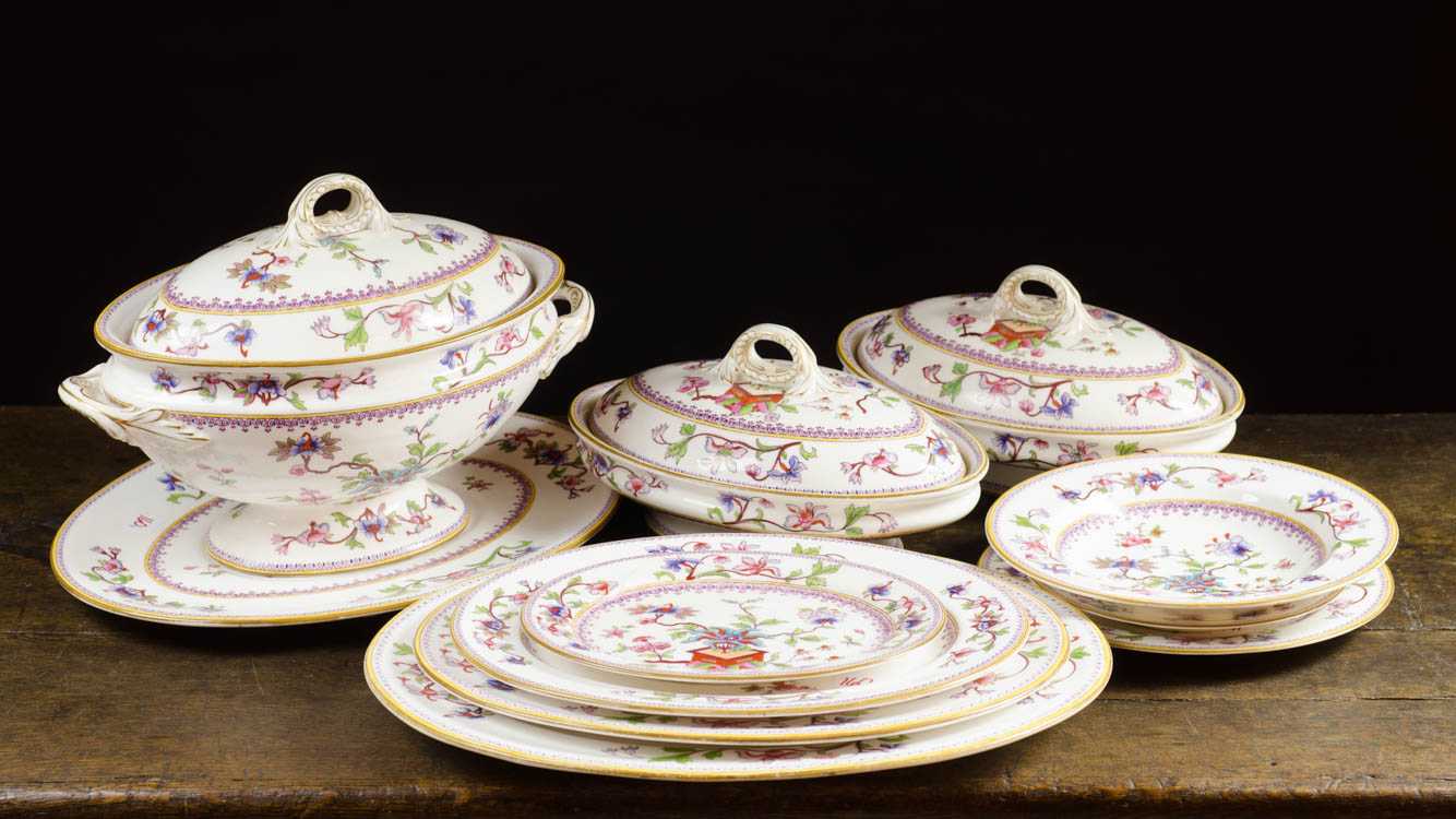 Appraisal: ROYAL WORCESTER CHINA SET forty-three pieces pattern comprised of dinner