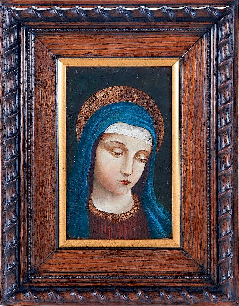 Appraisal: th Century Icon Artist Unsigned Title Madonna Signature Unsigned Size